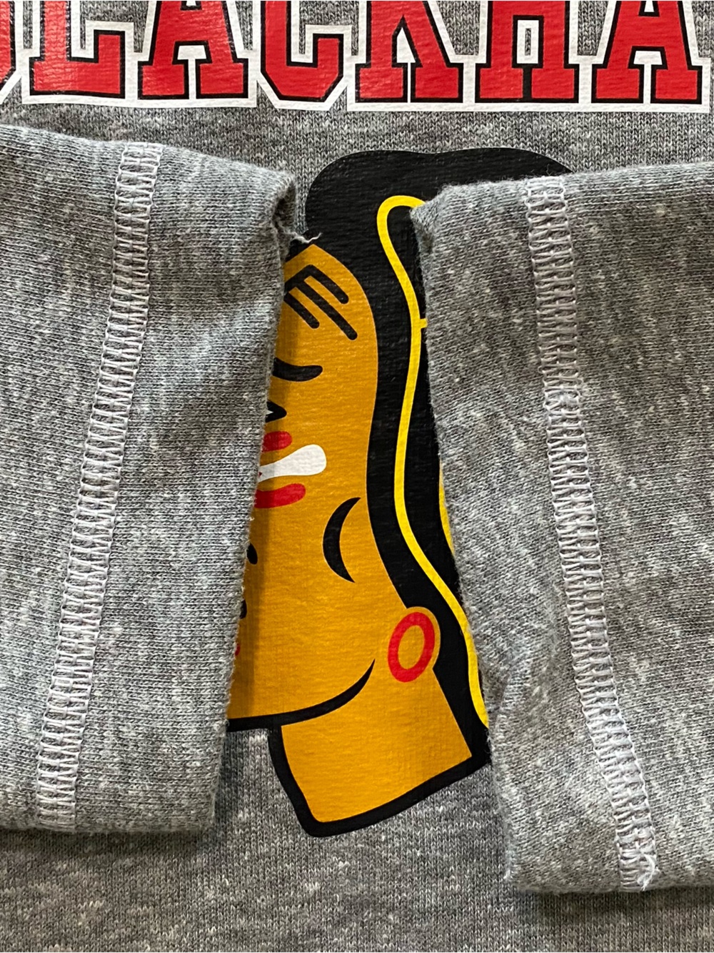 Chicago Blackhawks Grey Pullover Sweatshirt - Picture 8 of 11